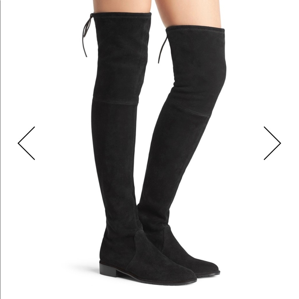 Stuart Weitzman Over the Knee Black Suede Boot